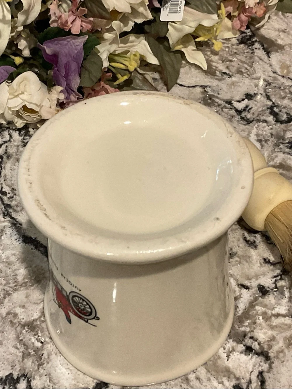 BP-Men's Shaving Mug with Brush  VINTAGE-MID CENTURY
